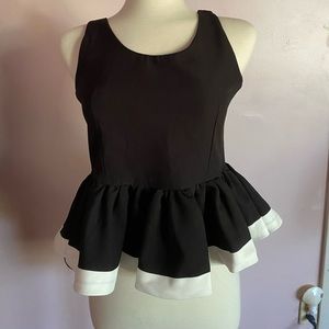 Black peplum top
